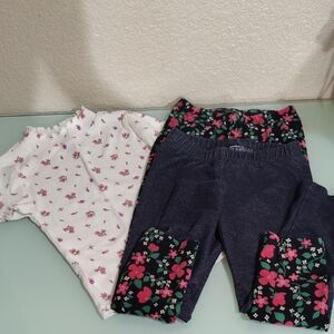 Floral Print Kids Set Girls Size 4t